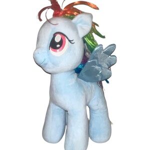 Build A Bear My Little Pony Rainbow Dash Winged Pony Blue 16”